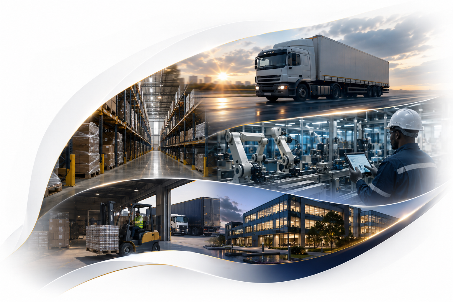 Industries served by Hlanganane — logistics, warehousing, manufacturing and commercial environments